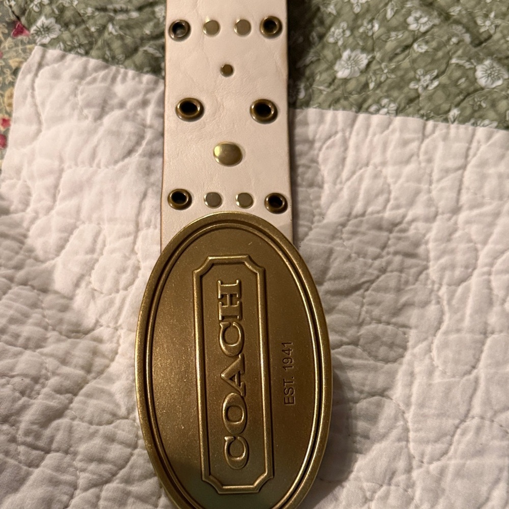 Coach Gold Buckle Belt - Picture 5 of 8